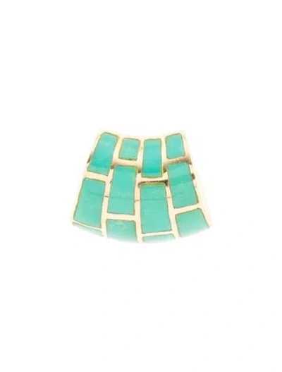 Pre-owned Charm 14k Turquoise Pendant In Multi