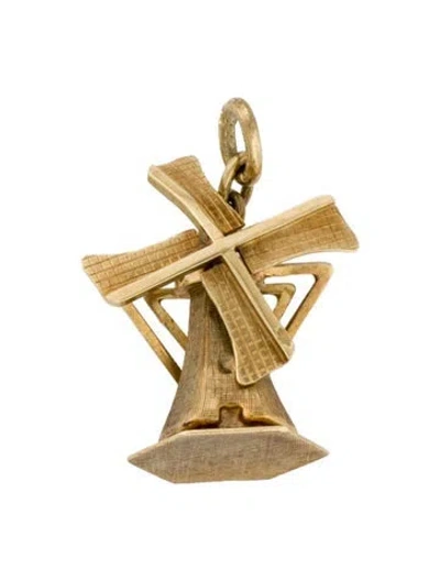 Pre-owned Charm 14k Windmill  In Multi