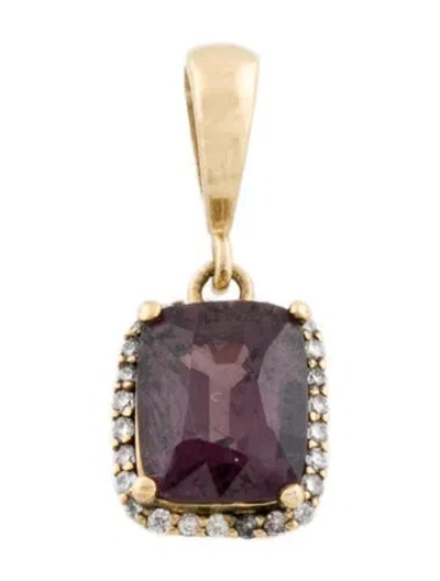 Pre-owned Charm 18k 2.53ct Spinel & Diamond Pendant In Multi