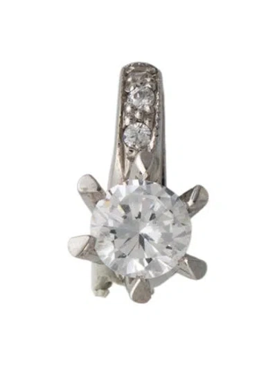 Pre-owned Charm 18k Cubic Zirconia  In Multi