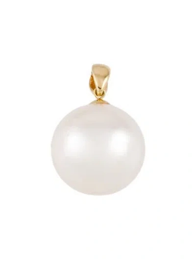 Pre-owned Charm 18k Pearl Pendant In Multi
