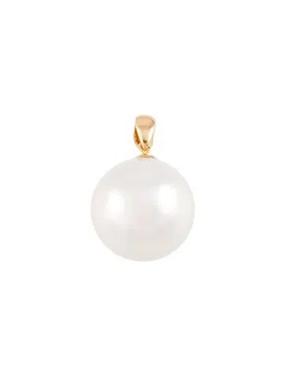 Pre-owned Charm 18k Pearl Pendant In Multi