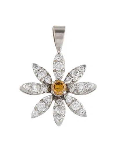 Pre-owned Charm Diamond Flower  In Multi