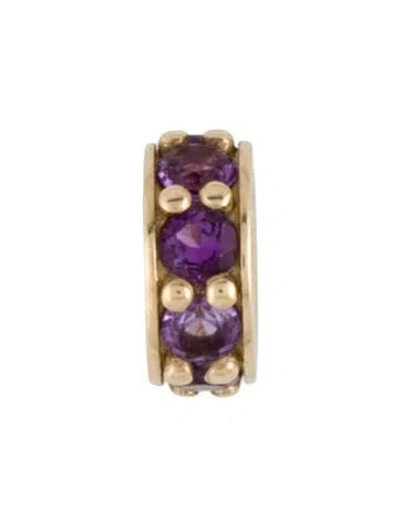 Pre-owned Charm Haverhill 14k Amethyst Rosecliff Bead  In Multi