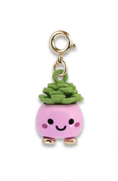 Charm It Kids' Happy Succulent Charm In Pink/ Green