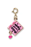 Charm It !® 'reading Is My Thing' Book Charm In Pink