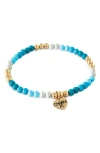 Charm It !® Stretch Beaded Bracelet In Blue