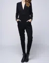 Charme Wrap Front Jumpsuit In Black