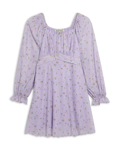 Charmed Hearts Girls' Floral Chiffon Dress - Big Kid In Lavender/p