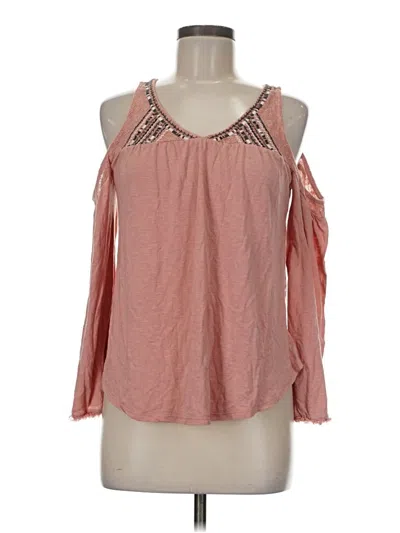 Pre-owned Charming Charlie 3/4 Sleeve Blouse In Pink