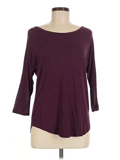 Pre-owned Charming Charlie 3/4 Sleeve Top Burgundy Boatneck Tops