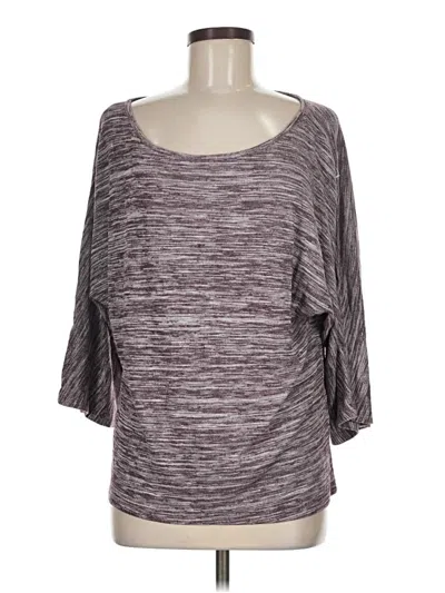Pre-owned Charming Charlie 3/4 Sleeve T-shirt In Gray