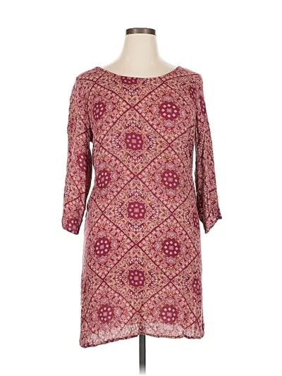 Pre-owned Charming Charlie Casual Dress In Burgundy