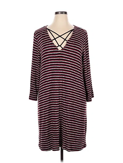 Pre-owned Charming Charlie Casual Dress In Burgundy