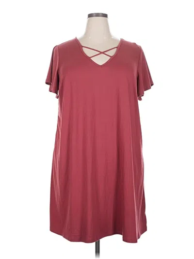 Pre-owned Charming Charlie Casual Dress In Burgundy