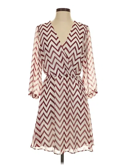 Pre-owned Charming Charlie Casual Dress In Burgundy
