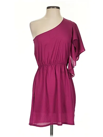 Pre-owned Charming Charlie Casual Dress In Burgundy