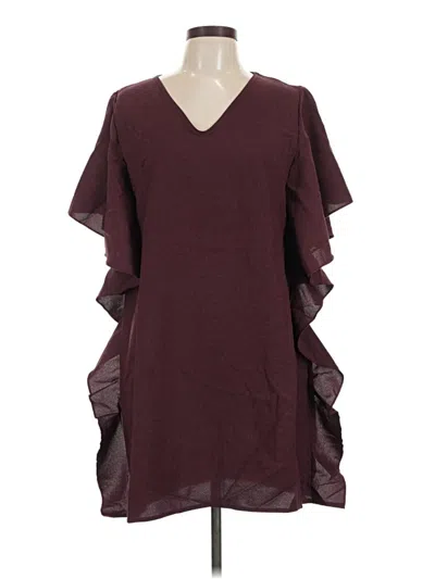Pre-owned Charming Charlie Casual Dress In Burgundy