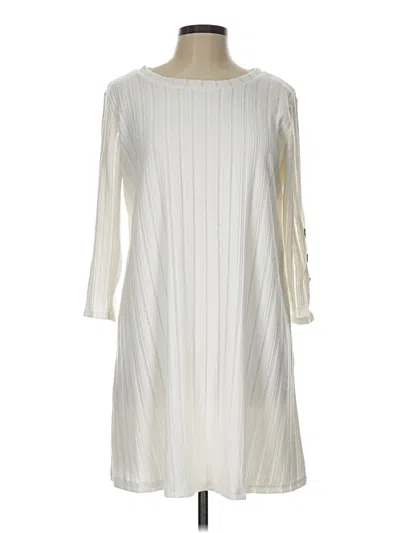 Pre-owned Charming Charlie Casual Dress In White