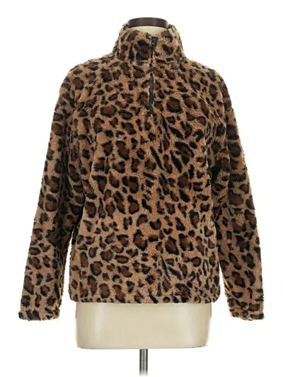 Pre-owned Charming Charlie Faux Fur Jacket In Brown