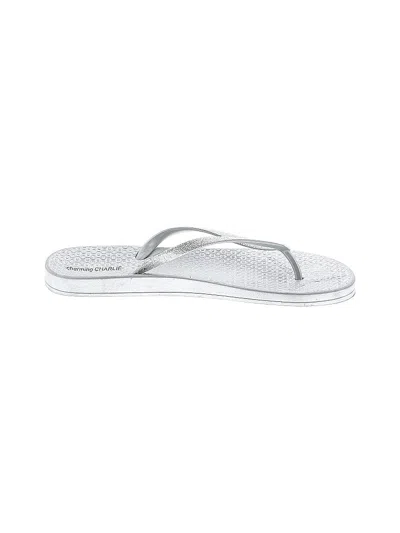 Pre-owned Charming Charlie Flip Flops In Silver
