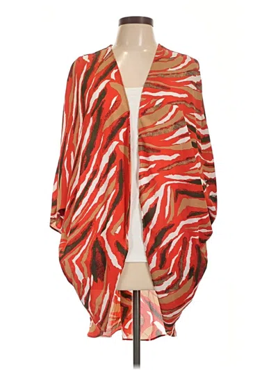 Pre-owned Charming Charlie Kimono In Orange