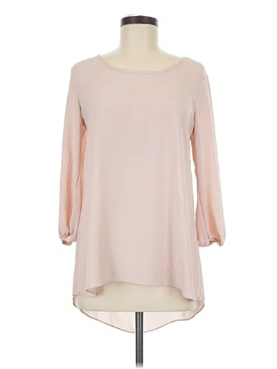 Pre-owned Charming Charlie Long Sleeve Blouse In Pink