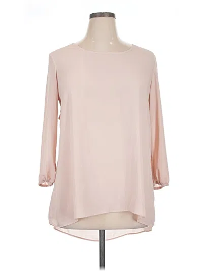 Pre-owned Charming Charlie Long Sleeve Blouse In Pink