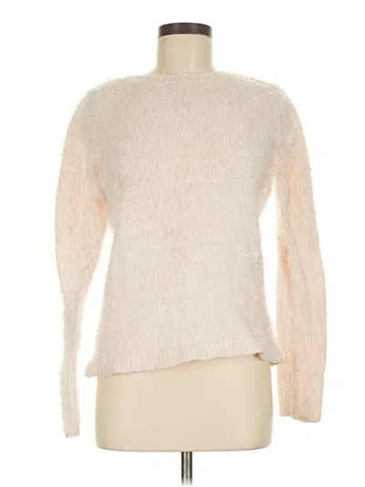 Pre-owned Charming Charlie Long Sleeve Top Ivory Turtleneck Tops In White