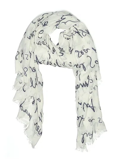 Pre-owned Charming Charlie Scarf In White