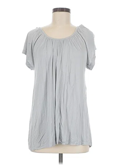 Pre-owned Charming Charlie Short Sleeve Blouse In Gray