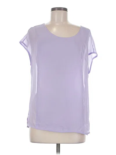 Pre-owned Charming Charlie Short Sleeve Blouse In Purple