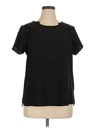 Pre-owned Charming Charlie Short Sleeve Top Black Crew Neck Tops