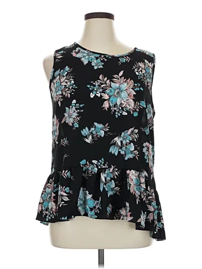 Pre-owned Charming Charlie Sleeveless Blouse In Black