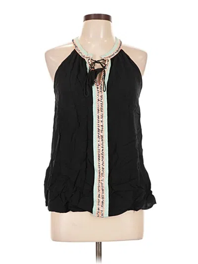 Pre-owned Charming Charlie Sleeveless Blouse In Black