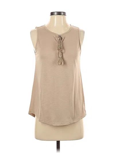 Pre-owned Charming Charlie Sleeveless Blouse In Brown