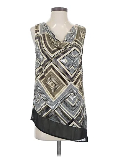 Pre-owned Charming Charlie Sleeveless Blouse In Gray