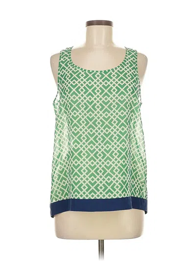 Pre-owned Charming Charlie Sleeveless Blouse In Green