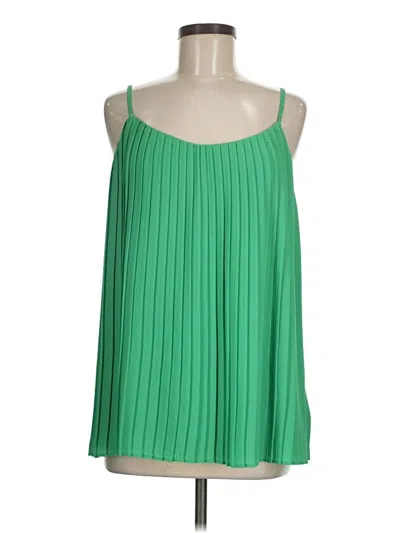 Pre-owned Charming Charlie Sleeveless Blouse In Green