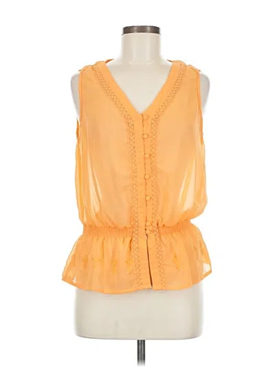 Pre-owned Charming Charlie Sleeveless Blouse In Orange