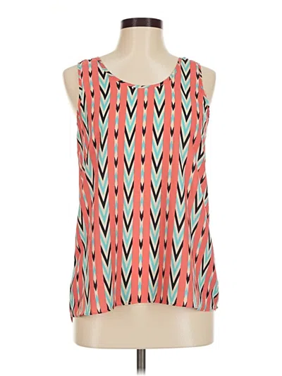 Pre-owned Charming Charlie Sleeveless Blouse In Orange