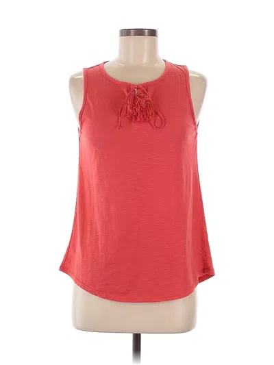 Pre-owned Charming Charlie Sleeveless Blouse In Red
