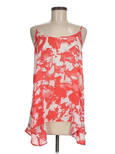 Pre-owned Charming Charlie Sleeveless Blouse In Red
