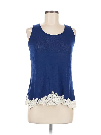 Pre-owned Charming Charlie Sleeveless Top Blue Halter Neckline Tops