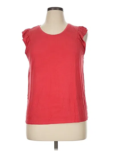 Pre-owned Charming Charlie Sleeveless Top Red Scoop Neck Tops