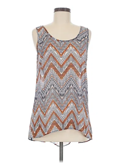 Pre-owned Charming Charlie Tank Top Silver Halter Neckline Tops