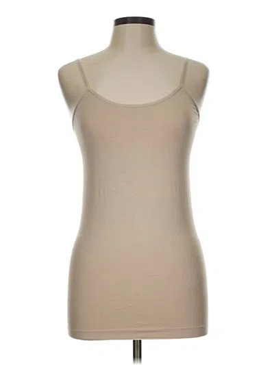 Pre-owned Charming Charlie Tank Top Tan Strapless Neckline Tops In Brown