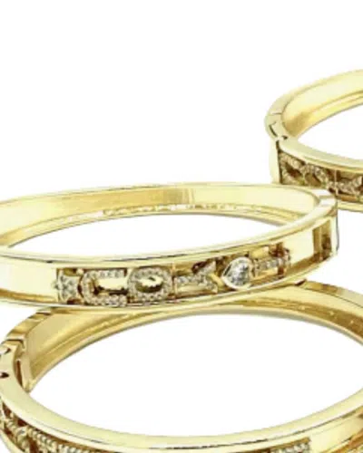Charming Jewellry Women's Slider Bangle Bracelet In Gold/i Love You