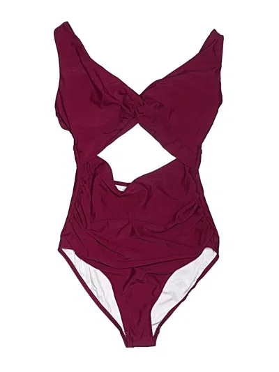 Pre-owned Charmo One Piece Swimsuit In Burgundy