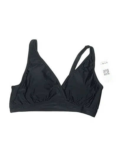 Pre-owned Charmo Swimsuit Top Black Solid Pattern Swimwear